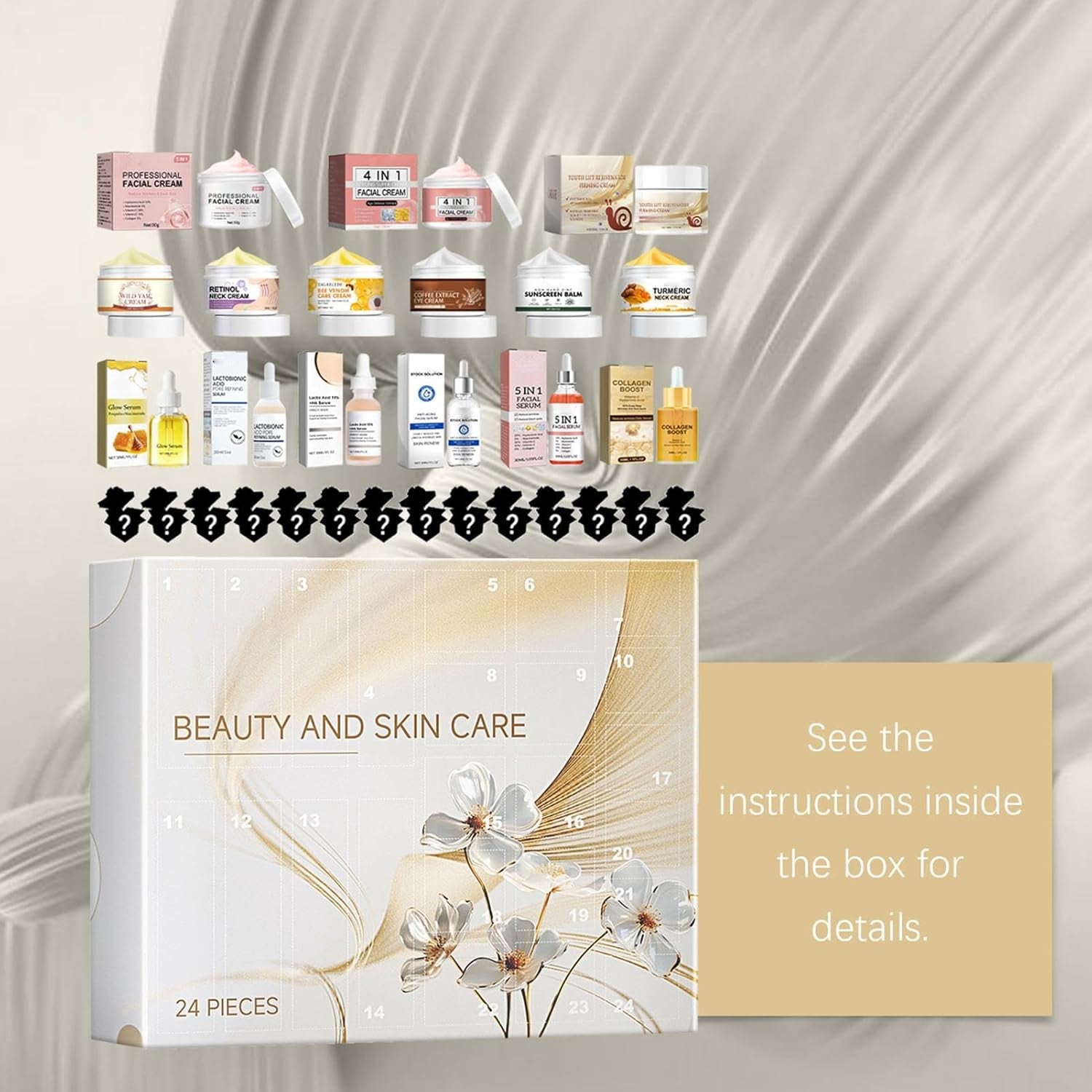 Beauty Advent Calendar 2025, Skincare Advent Calendar, Makeup Adventcalendar, 2025 Beautycalendar, Christmas Adventcalendar, 24 Product Skin Care Kit for Girls and Women