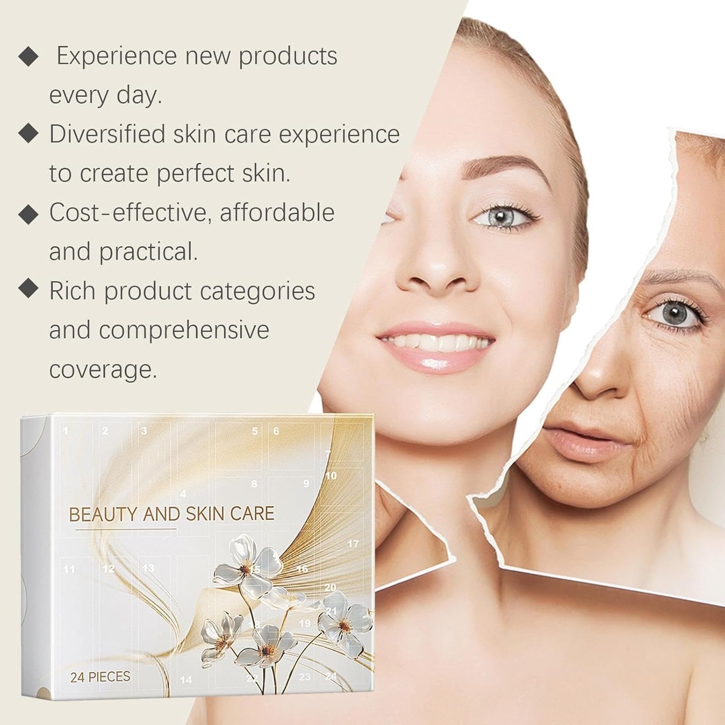 Beauty Advent Calendar 2025, Skincare Advent Calendar, Makeup Adventcalendar, 2025 Beautycalendar, Christmas Adventcalendar, 24 Product Skin Care Kit for Girls and Women