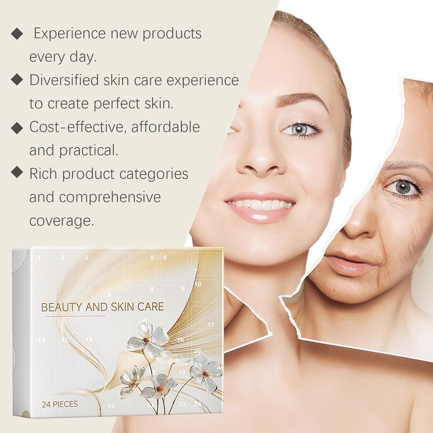 Beauty Advent Calendar 2025, Skincare Advent Calendar, Makeup Adventcalendar, 2025 Beautycalendar, Christmas Adventcalendar, 24 Product Skin Care Kit for Girls and Women